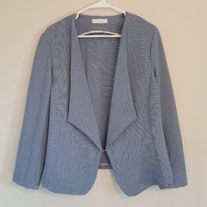 Blue and White Striped blazer